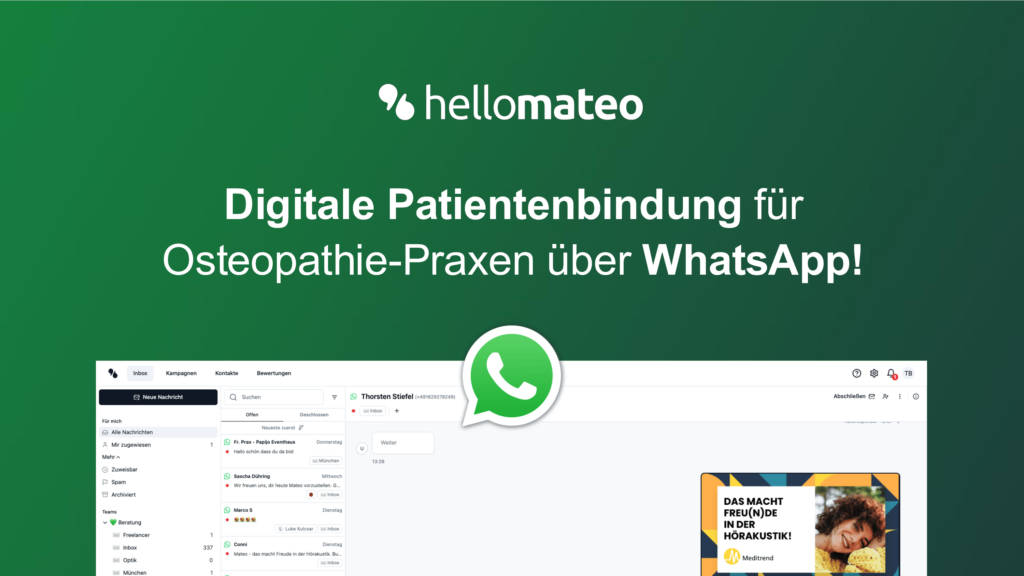 Die All-in-One Messaging Software sorgt für einfache und schnelle Patientenkommunikation.